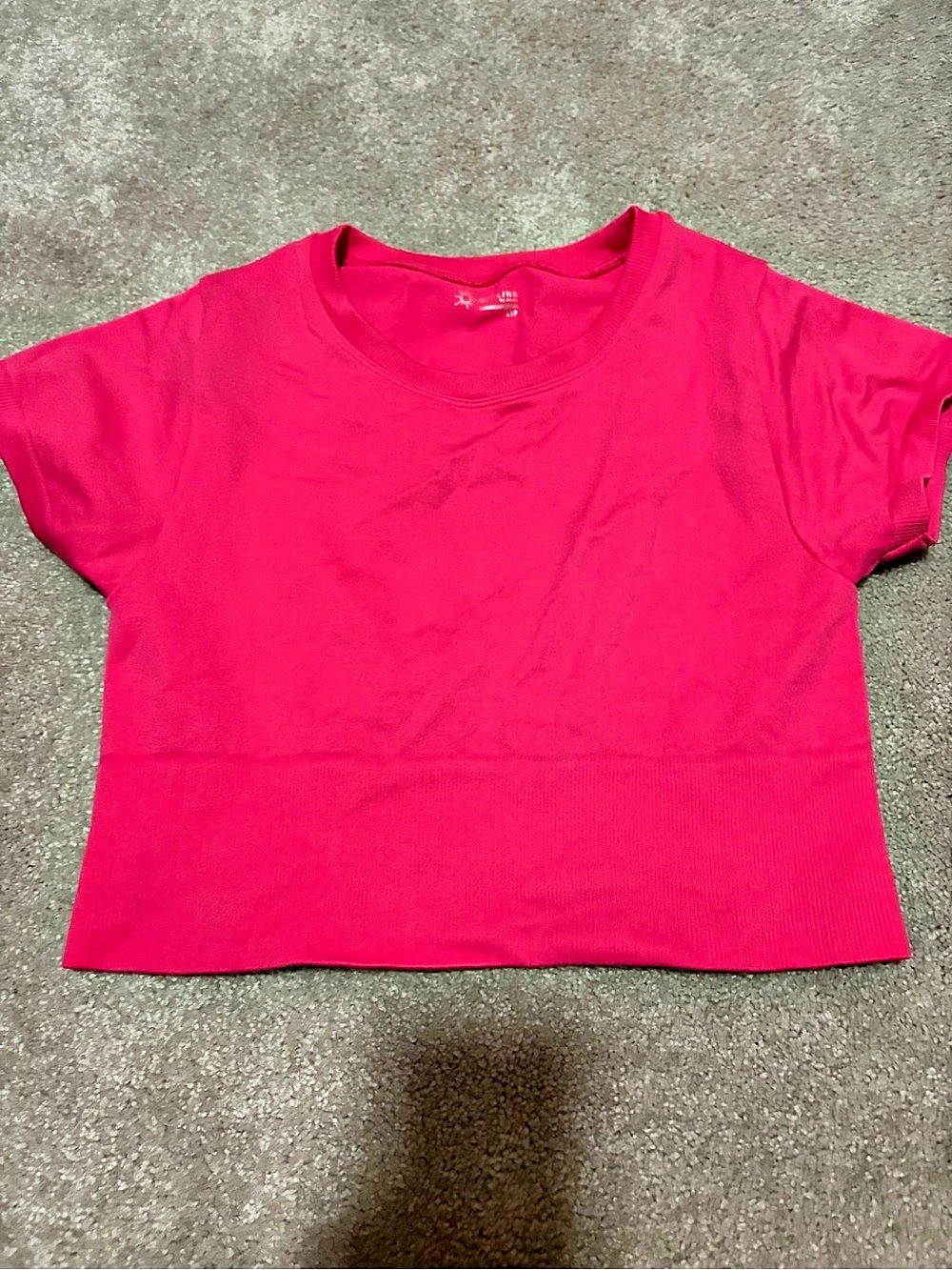 Aerie Cropped Short-Sleeve Shirt Pink